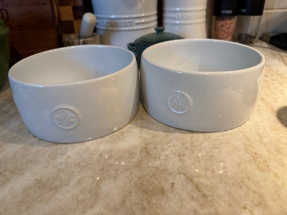 Pampered Chef pasta bowls  6” set of two Rare Item RETIRED